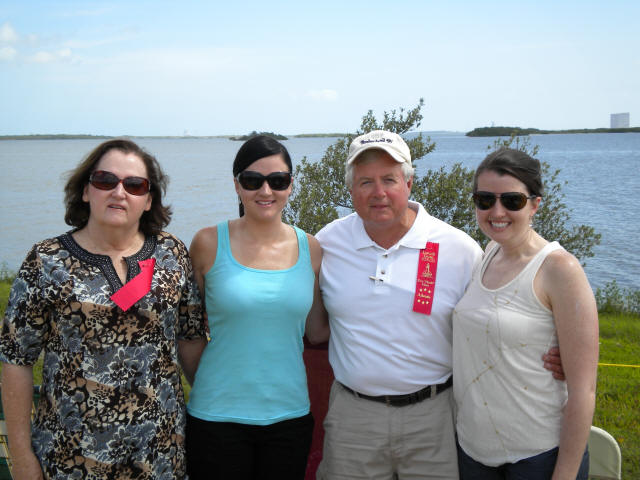 Burt Smith and family at Space Shuttle